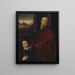 di Andrea Renier e suo figlio Daniele - Scuola di Jacopo Tintoretto — quadro incorniciato alla parete