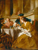Pranzo con personaggi in costumi di maschera - Scuola di Jean-François de Troy — vista dell’opera