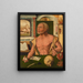 Il Santo Gerolamo penitente nel suo studio - Scuola di Joos van Cleve — quadro incorniciato alla parete