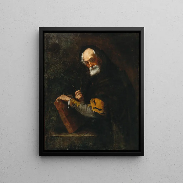 Un filosofo - Scuola di Jusepe de Ribera — quadro incorniciato alla parete
