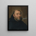 Ritratto di un monaco - Scuola di Peter Paul Rubens — quadro incorniciato alla parete
