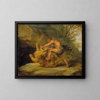 Follower of Peter Paul Rubens - Samson and the Lion Study.webp
