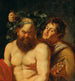 Riproduzione del dipinto Il Sileno ubriaco con un satiro - Seguace di Pierre Paul Rubens