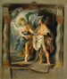 Il profeta Elia nutrito dall'angelo - Scuola di Peter Paul Rubens — vista dell’opera