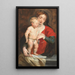 La Vierge soutenant l'Enfant Jésus sur un parapet - Ecole de Peter Paul Rubens — quadro incorniciato alla parete
