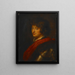 Giovane uomo in armatura - Scuola di Peter Paul Rubens — quadro incorniciato alla parete