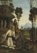 Saint Jérôme dans le désert - Ecole de Pietro Perugino — vista dell’opera