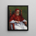 Ritratto del papa Giulio II - Scuola di Raffaello — quadro incorniciato alla parete