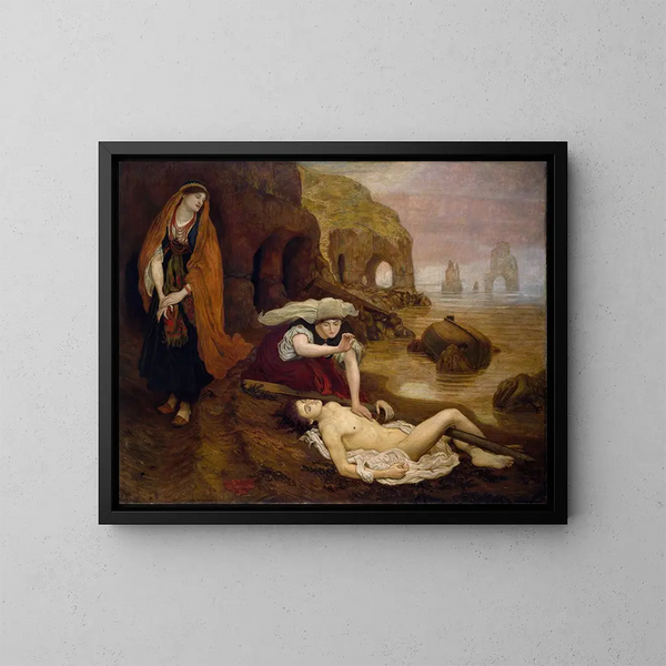 La découverte de Don Juan par Haïdée - Ford Madox Brown — quadro incorniciato alla parete