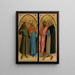 San Francesco e un vescovo San Giovanni Battista e San Domenico - Fra Angelico — quadro incorniciato alla parete