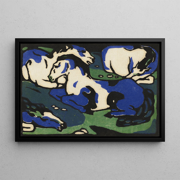 Quadro Cavalli a Riposo - Franz Marc | Stampa d'arte