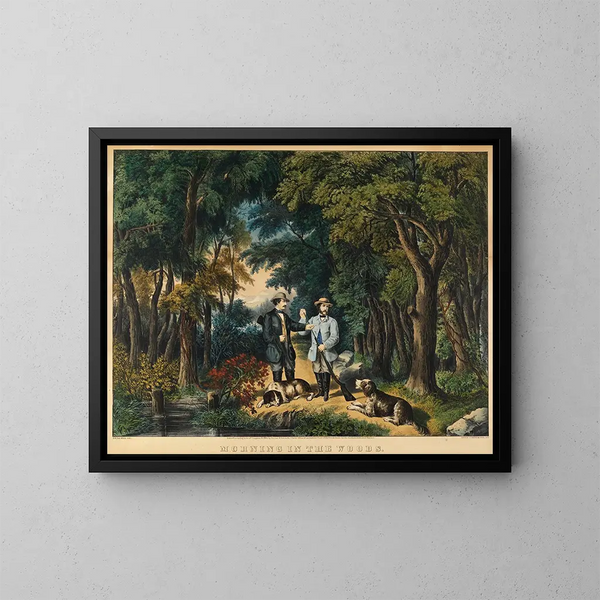 Mattina nei boschi - Frances Flora Bond Palmer — quadro incorniciato alla parete
