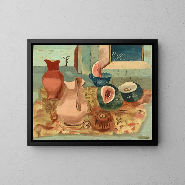 Melons coupés - Frances Hodgkins — quadro incorniciato alla parete