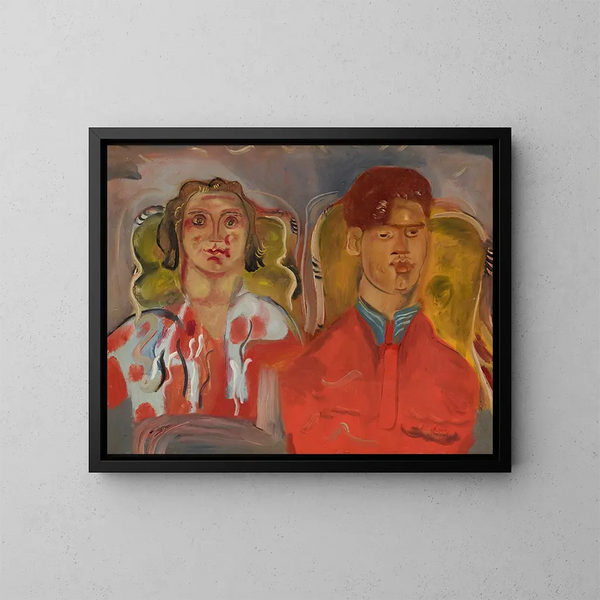 Ritratto doppio n° 2: Katharine e Anthony West - Frances Hodgkins — quadro incorniciato alla parete