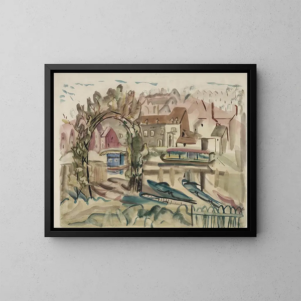 sul fiume Severn - Frances Hodgkins — quadro incorniciato alla parete
