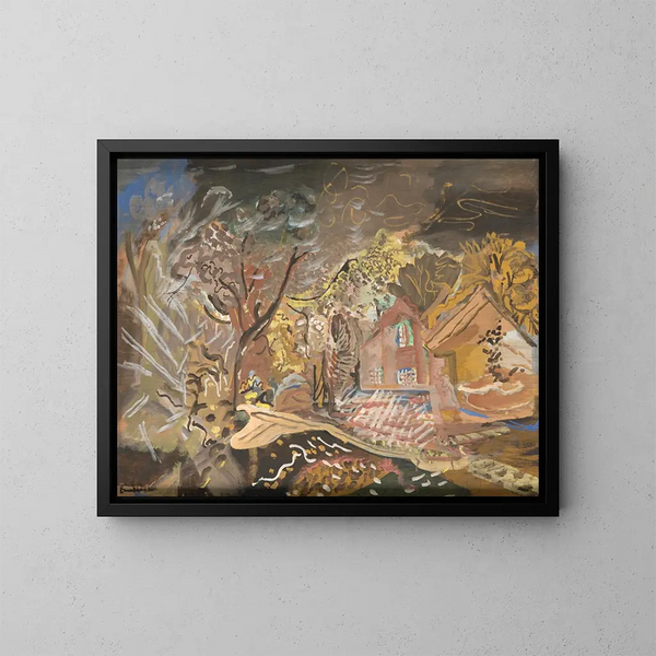 La maison Croft a Bradford-on-Tone, Taunton, Somerset - Frances Hodgkins — quadro incorniciato alla parete