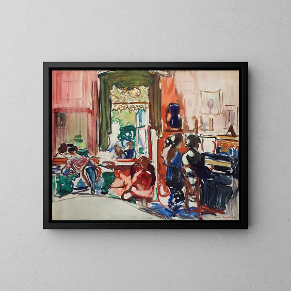 La lezione di pianoforte - Frances Hodgkins — quadro incorniciato alla parete