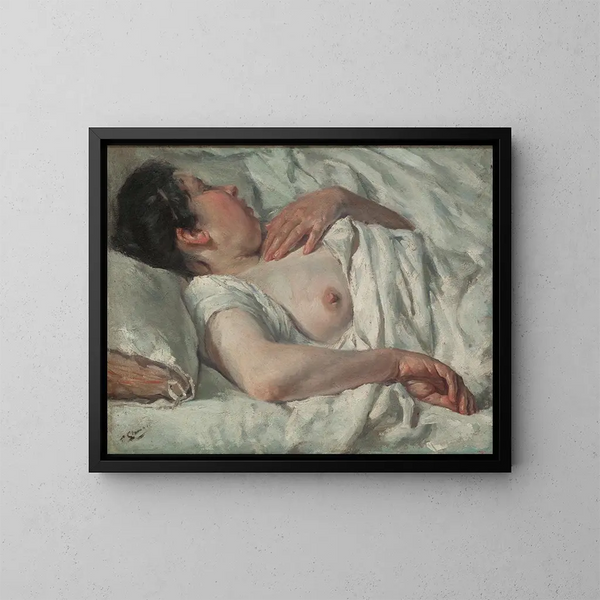 Donna addormentata - Francesc Gimeno — quadro incorniciato alla parete