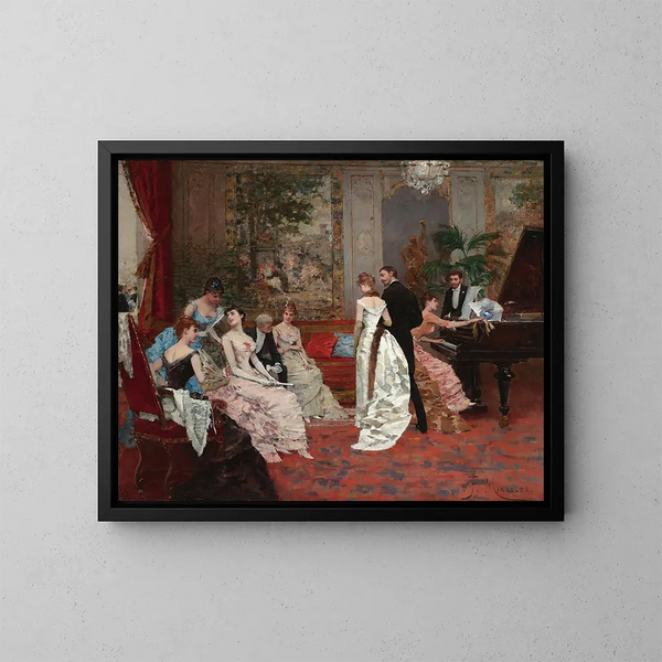 Fête élégante - Francesc Miralles i Galaup — quadro incorniciato alla parete