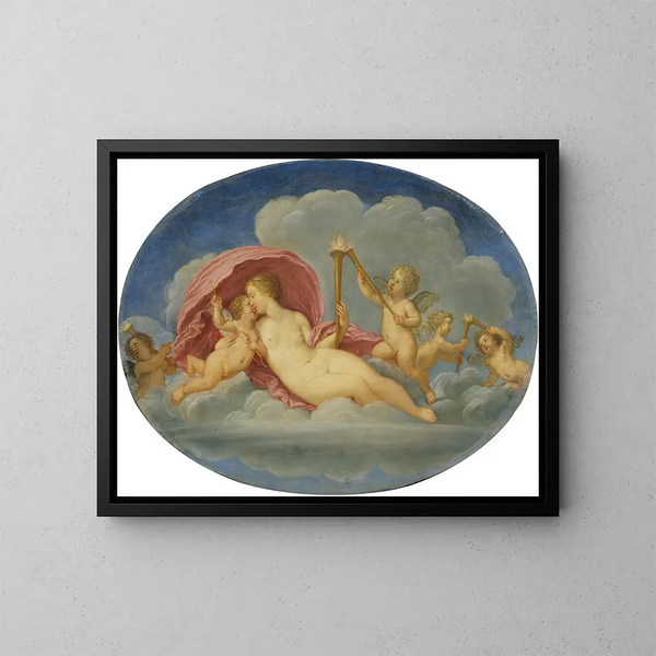 Venere e Cupido - Francesco Albani — quadro incorniciato alla parete