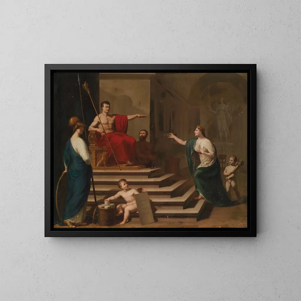Allegoria di Napoleone come liberatore d'Italia - Francesco Alberi — quadro incorniciato alla parete