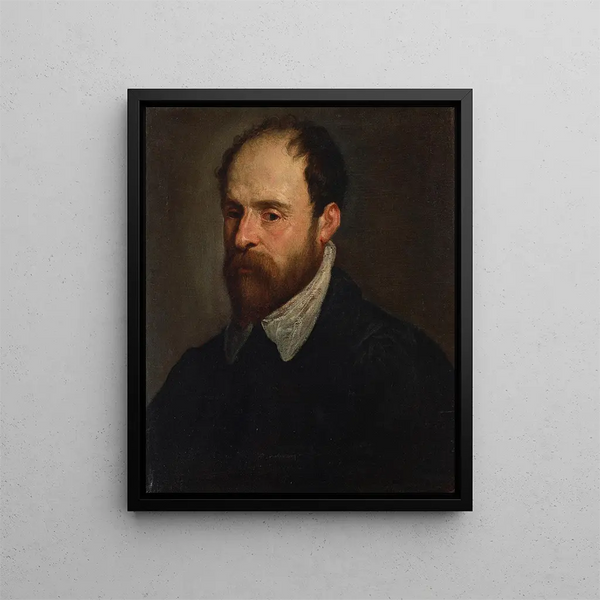 Ritratto di un gentiluomo barbuto - Francesco Bassano il Giovane — quadro incorniciato alla parete
