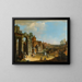 Caprice architettonico con città fantastica - Francesco Battaglioli — quadro incorniciato alla parete