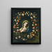 Una ghirlanda di fiori che circonda la Vergine Annunciatrice - Francesco Caldei — quadro incorniciato alla parete