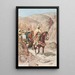 Cavaliers sur un passage rocheux - Francesco Coleman — quadro incorniciato alla parete