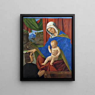 Francesco Di Simone Da Santacroce - The Virgin with the Christ Child and a donor.webp