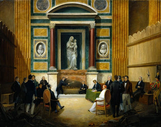 Francesco Diofebi - The Opening Of Raphaels Grave In Pantheon 1833.webp