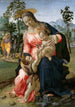 Repos pendant la fuite en Égypte avec il piccolo San Giovanni Battista - Francesco Granacci | Reproduction — vista dell’opera