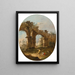 Un caprice architettonico con figure vicino a un arco in rovina - Francesco Guardi — quadro incorniciato alla parete