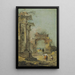 Caprice di rovine architettoniche e figure - Francesco Guardi — quadro incorniciato alla parete