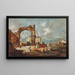 Caprice con un arco in rovina e una villa sullo sfondo - Francesco Guardi — quadro incorniciato alla parete