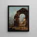 Caprice con arco trionfale in rovina e paesaggio del bordo della laguna - Francesco Guardi — quadro incorniciato alla parete