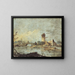Caprice rustico con un ponte e una torre in rovina - Francesco Guardi — quadro incorniciato alla parete