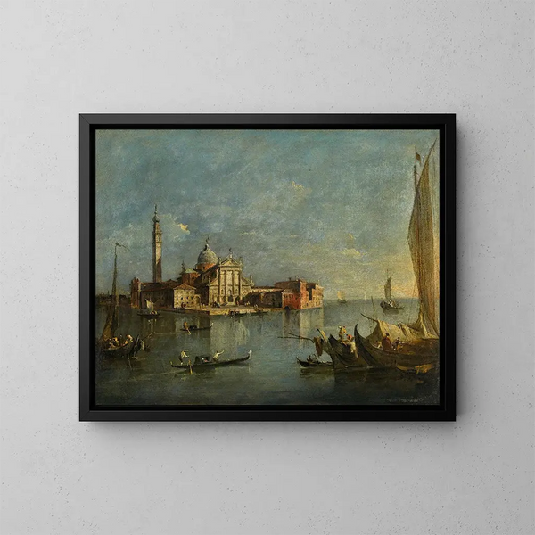 Venezia, vista di San Giorgio Maggiore - Francesco Guardi — quadro incorniciato alla parete