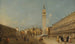 Venezia Piazza San Marco con la basilica e il campanile - Francesco Guardi — vista dell’opera