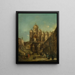 Vista del Campo San Zanipolo con la loggia eretta in occasione della benedizione di Papa Pio VI - Francesco Guardi — quadro incorniciato alla parete