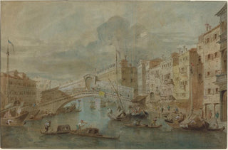 Francesco Guardi - View of the Rialto Bridge Venice.webp