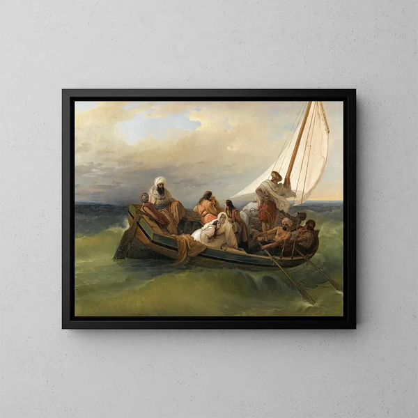 Fuga di Chios - Francesco Hayez — quadro incorniciato alla parete