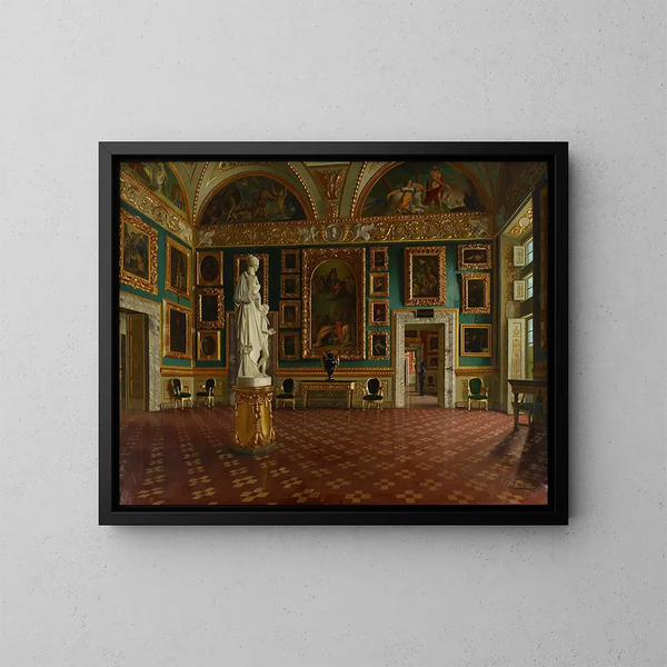 Sala dell'Iliade nel palazzo Pitti di Firenze - Francesco Maestosi — quadro incorniciato alla parete