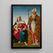 Vierge à l'Enfant avec un évêque saint - Francesco Marmitta — quadro incorniciato alla parete