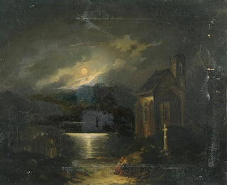 Paesaggio lunare con lago - Francesco Milani — vista dell’opera