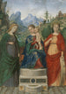 Vierge à l'Enfant en majesté entre sainte Cécile et sainte Catherine d'Alexandrie - Francesco Morone — vista dell’opera