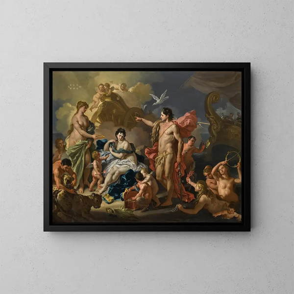 Bacchus e Arianna - Francesco Solimena — quadro incorniciato alla parete