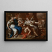 Minerve con Chronos e la Storia Studio per un'allegoria del regno degli Asburgo a Napoli - Francesco Solimena — quadro incorniciato alla parete