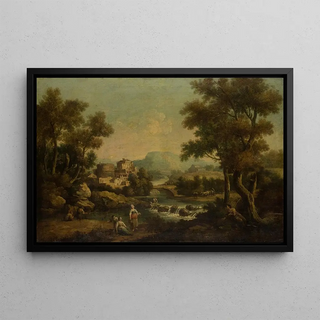Francesco Zuccarelli - Italian Landscape with a Mountain Stream.webp