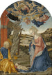 La Nativité con Dio Padre circondato da angeli e cherubini - Francesco di Giorgio Martini — vista dell’opera